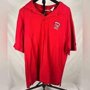 Nebraska Cornhuskers Red Oak Sportswear Polo Shirt XL Red Embroidered Logo NCAA
